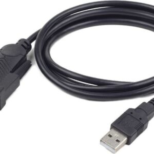 CABLU USB GEMBIRD adaptor, USB 2.0 (T) la Serial DB9M (9-pin)(RS232)(T), 1.5m, negru, "UAS-DB9M-02" (timbru verde 0.08 lei)