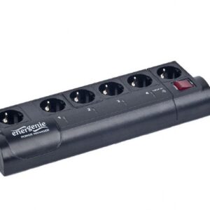 PRELUNGITOR inteligent GEMBIRD, Schuko x 6, conectare prin Schuko (T), cablu 1.5 m, 10 A, protectie supratensiune, protectie copii, negru, "EG-PMS2" (timbru verde 0.18 lei)