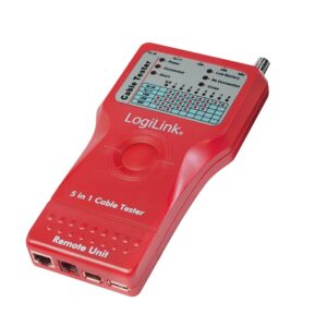 TESTER CABLU RETEA LOGILINK, pt. cablu UTP, FTP, USB, coaxial, conector RJ45, RJ11, BNC, USB, IEEE1394, "WZ0014" (timbru verde 0.8 lei)