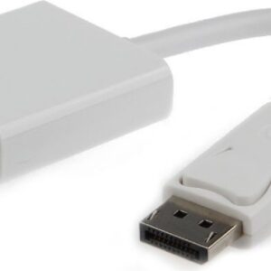CABLU video GEMBIRD, adaptor DisplayPort (T) la DVI-I DL (M), 10cm, rezolutie maxima 1920 x 1200 la 60 Hz, alb, "A-DPM-DVIF-002-W" (timbru verde 0.08 lei)